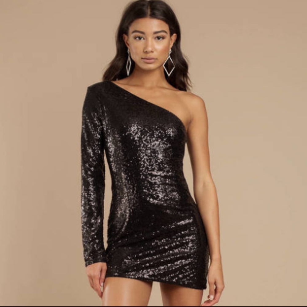 Black Asymmetrical Dress